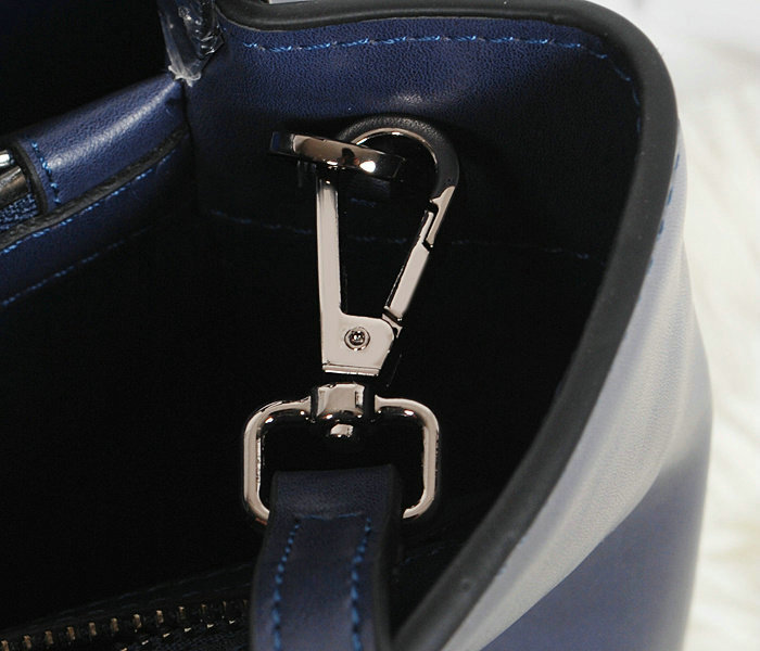 2014 Prada calf leather tote bag BN2603 darkblue - Click Image to Close